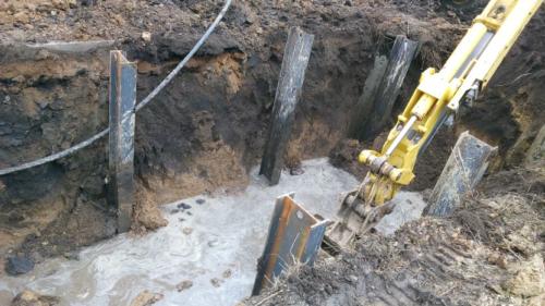 Excavation of contaminated soil