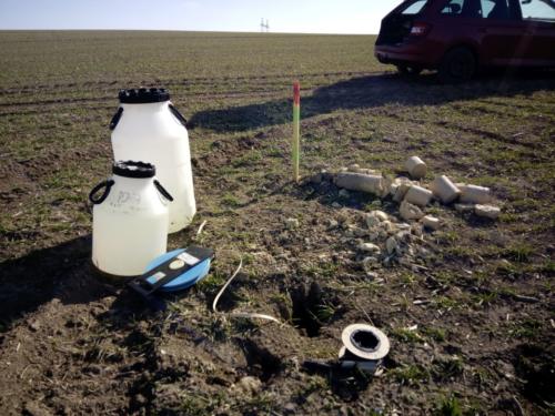 Borehole in the field